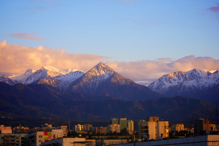 Skyline van Almaty - Kazachstan